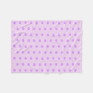 Lila Tatzen-Druck-Fleece-Decke Fleecedecke