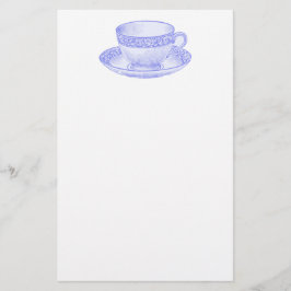 Lila Teacup Briefpapier