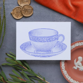 Lila Teacup Postkarte
