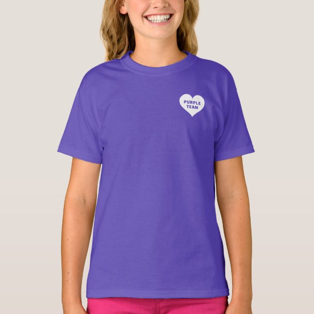 Lila Team-Shirt für den Farbkrieg T-Shirt (Vorderseite)