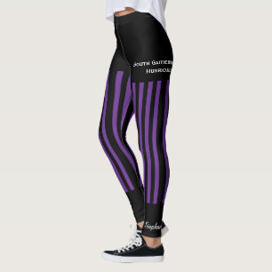 Lila Team-/Verein-Leggings mit Fake schließt kurz Leggings