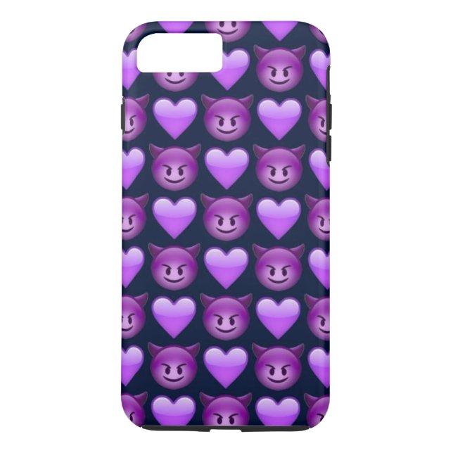 Lila Teufel Emoji iPhone 8/7 Plustelefon-Kasten Case-Mate iPhone Hülle (Rückseite)