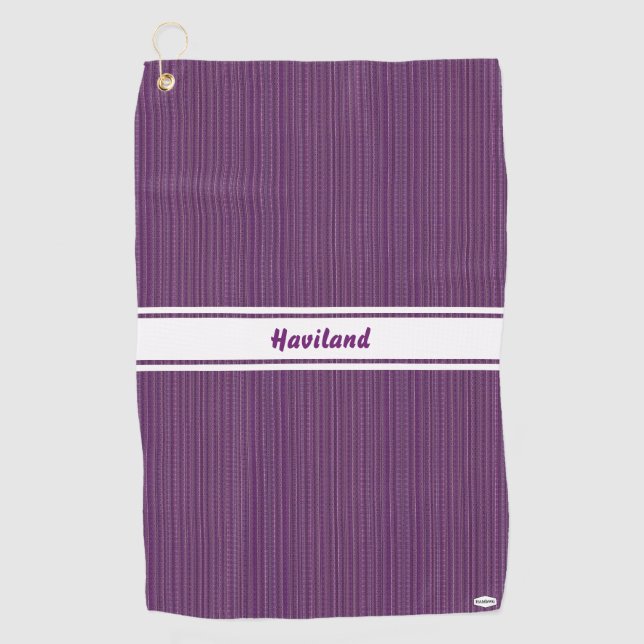 Lila Textur Personalisiert Golf Handtuch HAMbWG (Vorderseite)
