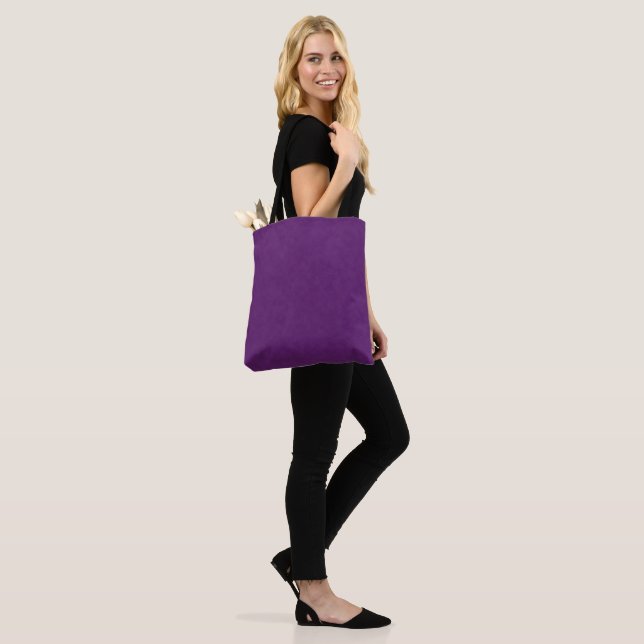 Lila texturierter Denim, Tasche (Am Model)