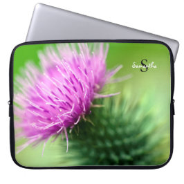 Lila Thistle Neopren Notebook-Ärmel 15 Zoll Laptopschutzhülle