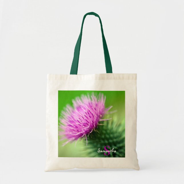 Lila Thistle Tote Tasche (Vorne)