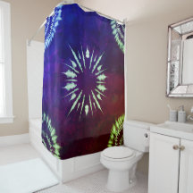 Lila-Tie-Dye-Duschvorhang