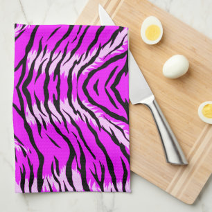 Lila-Tiger-Skin-Muster-Design Geschirrtuch