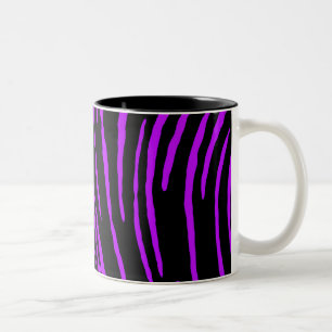 Lila Tiger Streifen Zweifarbige Tasse