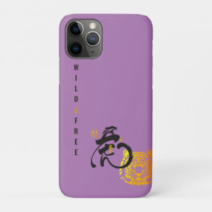 Lila Tiger Wild & Free Chinoiserie Chic Case-Mate iPhone Hülle