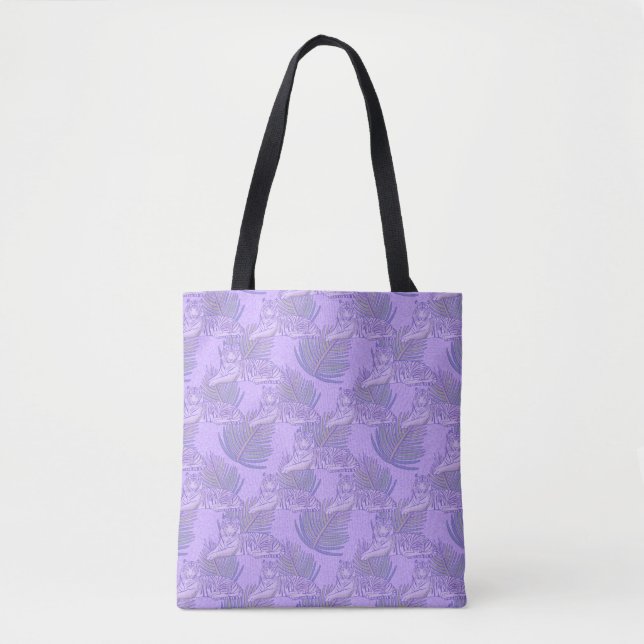 Lila Tigermuster Tasche (Vorderseite)