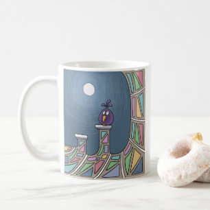 Lila Tiki Bird Vollmond Kaffee Tasse