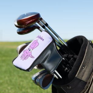 Lila Tintenfisch-Design Golf Headcover