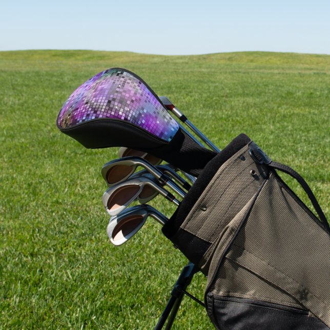 Lila Töne Diskothek Spiegelplätze und Glitzern Golf Headcover (In SItu)