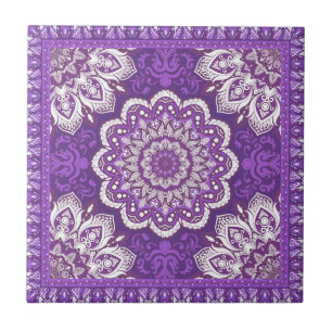 Lila Töne in islamischem Muster Keramik Tile Fliese