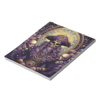 Lila-Totenkopf-Pirat Notizblock