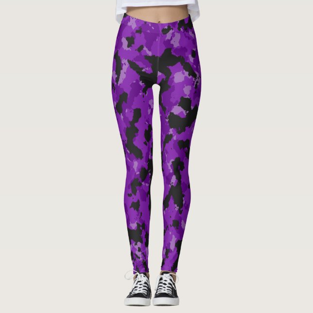 Lila trank Camouflage-Leggings Leggings (Vorderseite)