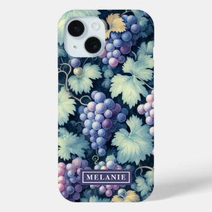 Lila Trauben Grüne Blätter Personalisiert Case-Mate iPhone Hülle