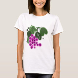 lila Trauben und grüne Blätter T-Shirt