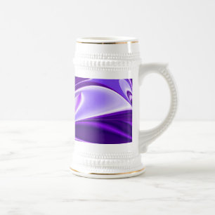 Lila Traum, Abstrakte Fantasie Rainbow Art Bierglas