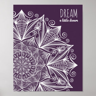 Lila Traum Elegante Typografie Poster