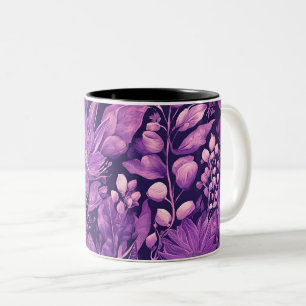 Lila Traum Elegantes botanisches Design, inspirier Zweifarbige Tasse