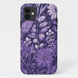 Lila Traum, Fantasie-Blumen-Indigo-Palette  Case-Mate iPhone Hülle