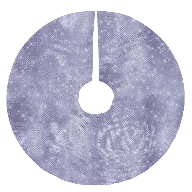 Lila Traum Sparkasse Polyester Weihnachtsbaumdecke (Vorderseite)