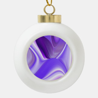 Lila Traum von Schnee-Blume Keramik Kugel-Ornament