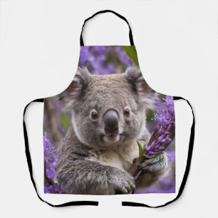 "Lila träumen: Ein Koala in einem Jacaranda-Baum Schürze