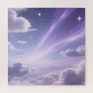 Lila Traumhimmel Aurora Wolken Sterne