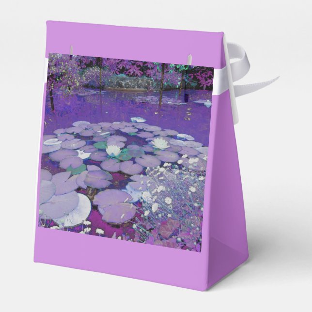 Lila Traumsee Geschenkschachtel (Rückseite)