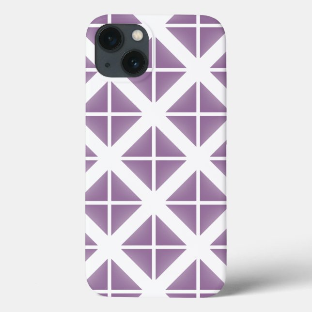 Lila Trenddreieck-Muster Case-Mate iPhone Hülle (Rückseite)