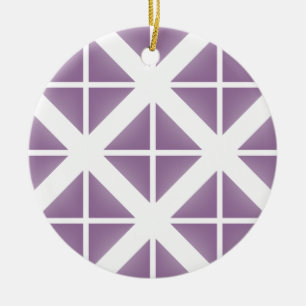 Lila Trenddreieck-Muster Keramikornament
