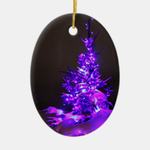 Lila Treppenschmuck Keramikornament