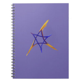 Lila Triangle Fiery Star des David-Notebooks Notizblock