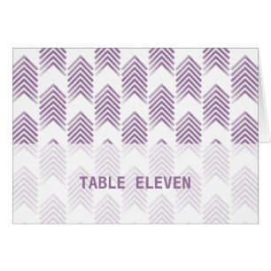 Lila Tribal Arrows Tischnummer Card