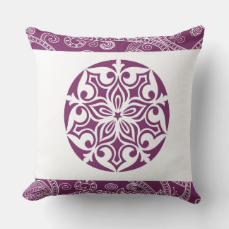 Lila TRIBAL CIRCLE Retro-Kissen Kissen