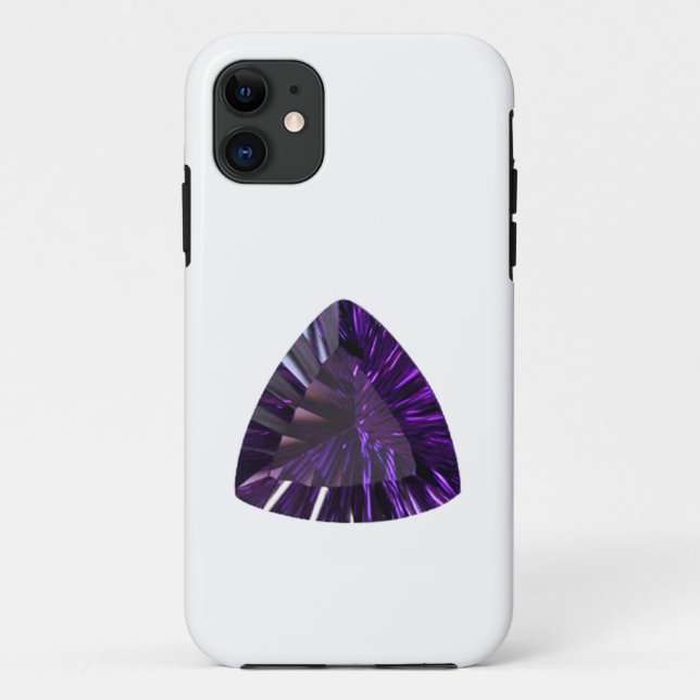 Lila Trillion Amethyst Gemstone Case-Mate iPhone Hülle (Rückseite)