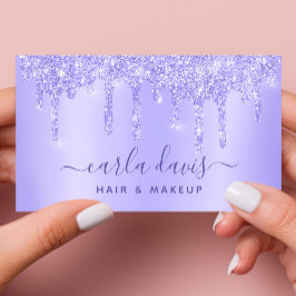 Lila Tropfen Sparkle Lash Salon Makeup Artist Visitenkarte