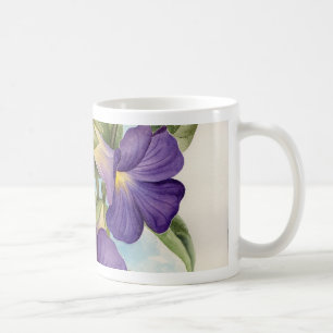 Lila tropische Blumen-Malerei - multi Kaffeetasse