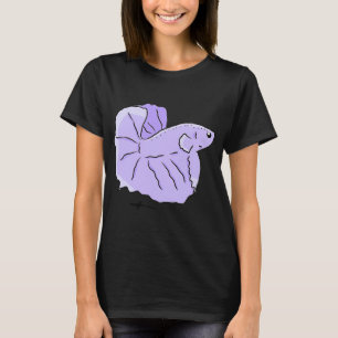 Lila tropischer Fisch T-Shirt