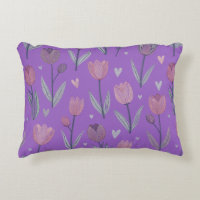 Lila Tulip Akzent Kissen
