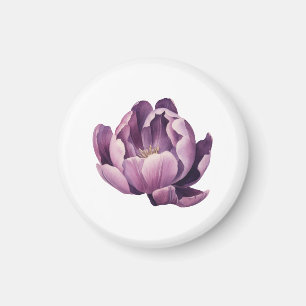 Lila Tulip-Aquarellbilder Magnet