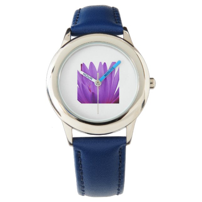 Lila Tulip Armbanduhr (Vorderseite)