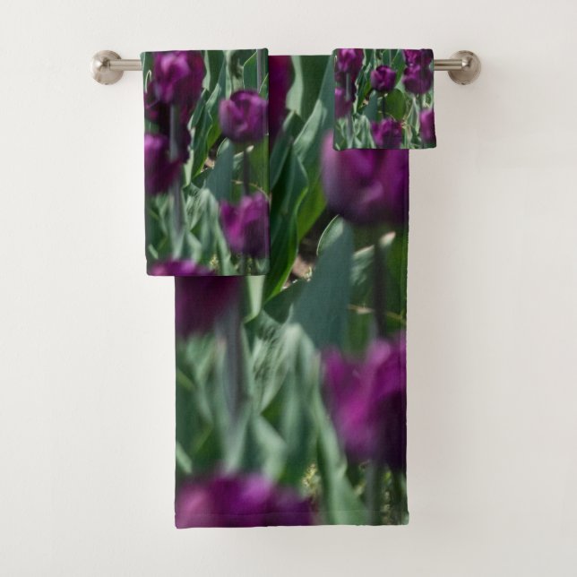 Lila Tulip Badhandtuch Set (Insitu)