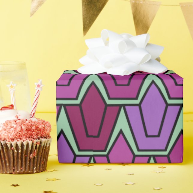 Lila Tulip-Feld Geschenkpapier (Geburtstagsparty)