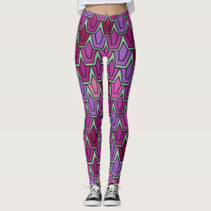 Lila Tulip-Feld Leggings