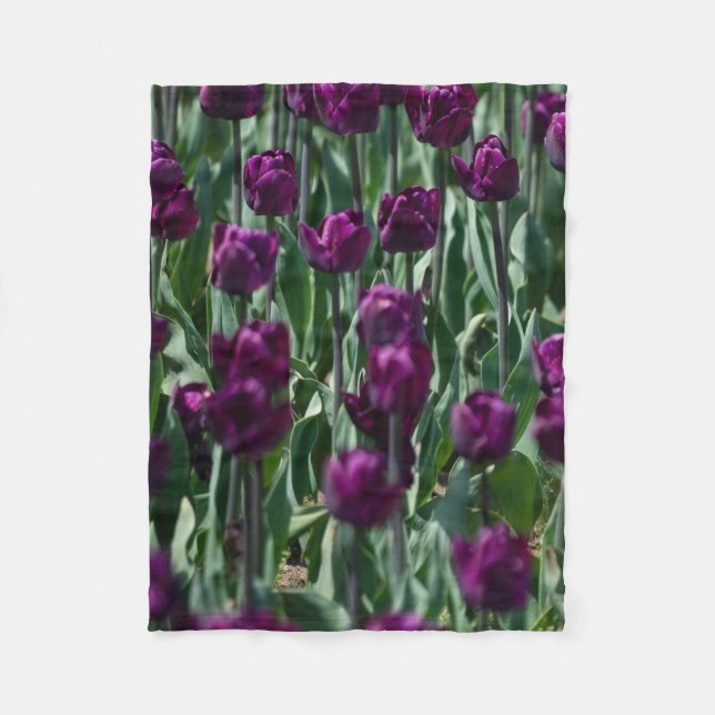 Lila Tulip Fleecedecke (Vorderseite)