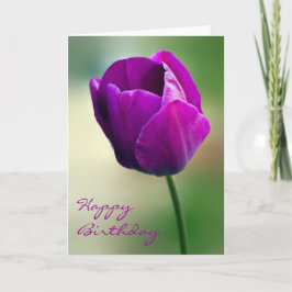 Lila Tulip Geburtstagskarte Karte